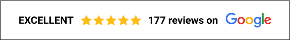 La note de 5 étoiles avec 177 avis de la fiche Google d'Oxbridge Paris